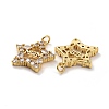 Mother's Day Theme Brass Micro Pave Cubic Zirconia Pendants KK-K258-19G-RS-2