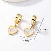 Vintage 201 Stainless Steel Heart Hoop Earrings JU3003-5