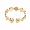 304 Stainless Steel Flat Round Open Cuff Ring RJEW-T023-65G-2
