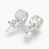 Brass Micro Pave Cubic Zirconia Peg Bails Pendants KK-L165-17P-2