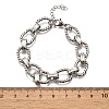 304 Stainless Steel Oval Link Chain Bracelets for Women X-BJEW-R021-09P-5
