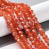 Baking Paint Imitation Jade Glass Bead Strands DGLA-A034-J6MM-A12-2