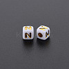 Opaque White Acrylic Beads MACR-Q242-010N-2