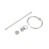 Iron Bar Beadable Keychain Clasps AJEW-R004-02P-3