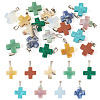 18Pcs 9 Styles Mixed Gemstone Pendants G-TA0002-32-1