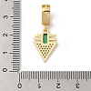 Brass Micro Pave Cubic Zirconia European Dangle Pendants KK-U047-19G-01-3