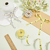 2 Rolls 2 Styles Polyester Bees Printed Grosgrain Ribbons SRIB-CY0001-10-3