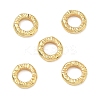 Brass Textured Linking Rings KK-D289-32G-1