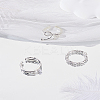 1Box Alloy Rings Sets for Women RJEW-LP0002-43-3