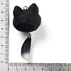Opaque Resin Kitten Bell Big Pendants RESI-A032-01P-02-3