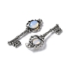 Key Brass Opalite Big Pendants KK-D361-01AS-22-2