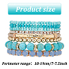 16Pcs 16 Style Crystal Rhinestone & Resin & Glass Seed Beaded Stretch Bracelets Set BJEW-AN0001-15-2