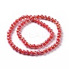 Electroplate Glass Beads Strands X-GLAA-E036-14D-3