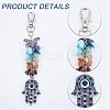 3Pcs Natural & Synthetic Gemstone Chips Cluster Pendant Decoration HJEW-CA0001-35-6