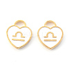 Light Gold Plated Alloy Enamel Pendants ENAM-R136-30-11-2