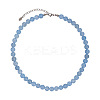 Round Synthetic Stone Beaded Necklaces for Women UZ5669-2-2