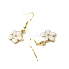 Flower Alloy Enamel Dangle Earrings for Women EJEW-JE06156-3