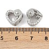 Brass Micro Pave Clear Cubic Zirconia Multi-Strand Links KK-F906-08P-3
