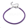 Polyester Cord Braided Bracelet Makings MAK-Z003-01P-20-1