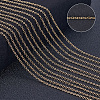 2 Rolls Ion Plating(IP) 304 Stainless Steel Cable Chains CHS-BBC0001-05-4