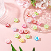 20Pcs UV Plating Printed Opaque Acrylic Beads OACR-TADJ0001-06-4