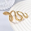 Snake 304 Stainless Steel Cuff Rings for Women RJEW-A091-15G-3