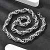 304 Stainless Steel Rope Chain Necklaces for Women Men NJEW-A033-04B-P-5