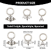 Tibetan Style Bat Alloy Pendants HJEW-AB00223-2