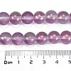 Frosted Transparent Glass Bead Strands GLAA-P065-10mm-07-3