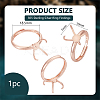 1Pc Rhodium Plated 925 Sterling Silver Adjustable Ring Findings STER-BC0002-39B-2