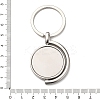 Rotatable Alloy Blank Keychain Cabochon Settings KEYC-F041-02P-3