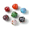 Handmade Bumpy Lampwork Beads X-FOIL-B001-08-1