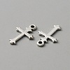 Tibetan Style Alloy Pendants. Cross LS-FIND-WH0111-234D-1