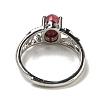 Oval Natural Rhodonite Adjustable Rings RJEW-Q818-01P-04B-4