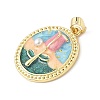 Brass Enamel Pendants KK-D358-01F-G-2