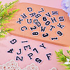 36Pcs 2 Sets 2 Styles Letter A~Z & Number 0~9 Polyester Embroidery Sew On Patches Sets PATC-TA0001-55G-4