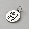 Dog Paw Print Shape Stainless Steel Pendants FIND-WH0817-067B-P-2