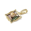 Brass Enamel Pendants KK-F886-01G-01-2