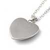 Glass Heart with Cloud Pendant Necklace LS-NJEW-H165-01G-3