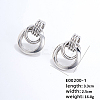Fashionable Crossed Brass Stud Earrings Hip-hop Personality Trendy Ear Jewelry XX0906-1-1