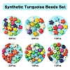 100Pcs 6 Styles Synthetic Turquoise Beads Sets TURQ-FS0001-05-2