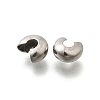 304 Stainless Steel Crimp Beads Covers X-STAS-P239-34P-05-2