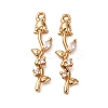 Brass Micro Pave Clear Cubic Zirconia Pendants KK-Z112-43G-1