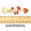 Valentine's Day Heart Lip Bowknot Alloy Enamel Pendant Decoration HJEW-FS00029-2