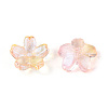 Baking Paint Transparent Glass Bead Caps DGLA-N014-06B-06-2