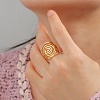 304 Stainless Steel Adjustable Cuff Rings LS-RJEW-L129-05G-3