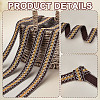 10 Yards Polyester Rhombus Ribbon for Jewelry Making OCOR-GA0002-12-4