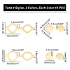 80Pcs 8 Styles 201 Stainless Steel Connector Charms STAS-UN0041-01-3
