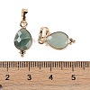 Natural Green Aventurine Faceted Pendans KK-L218-004G-06-3