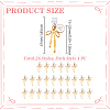 26Pcs 26 Styles Flat Round with Letter & Bowknot Zinc Alloy Enamel Mobile Dustproof Plugs HJEW-GA00054-2